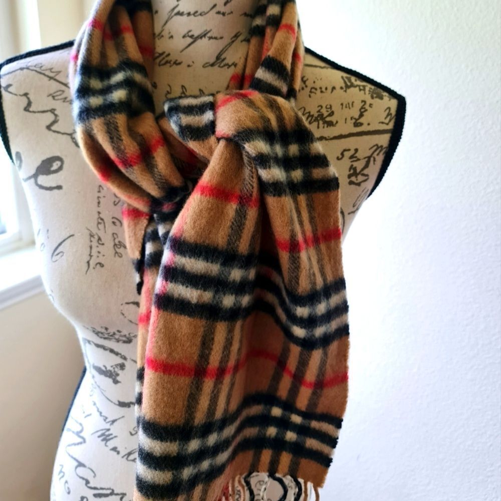 Burberry of London Cashmere Scarf Brown